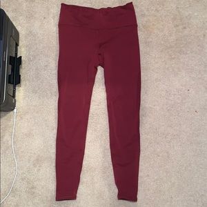 Maroon Lululemon leggings size 6